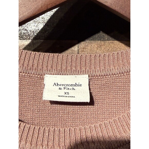 Vtg Y2K Abercrombie Fitch XS Crop Top Crew Long Sleeve Bella Swan  Knit - Picture 3 of 10
